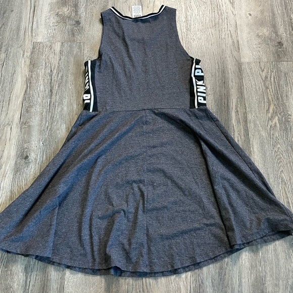 Victoria’s Secret PINK Charcoal Logo Tank Dress, size medium. - Picture 4 of 8